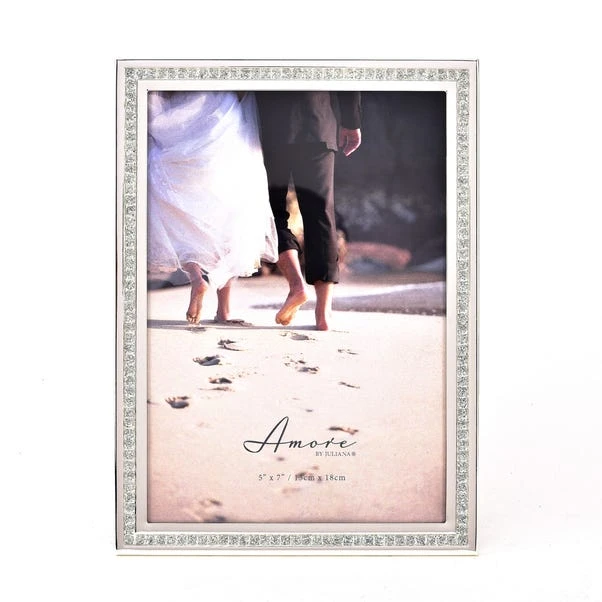 Amore Silver Sparkle Border Photo Frame 4 Amore Silver Sparkle Border Photo Frame - Image 2