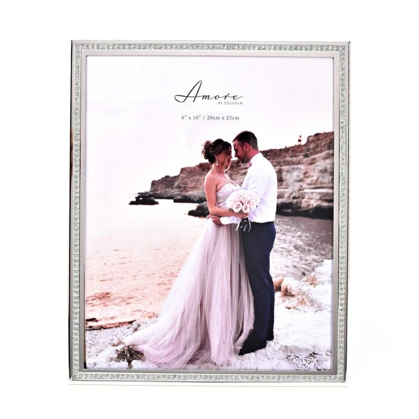 Amore Silver Sparkle Border Photo Frame 3 Amore Silver Sparkle Border Photo Frame
