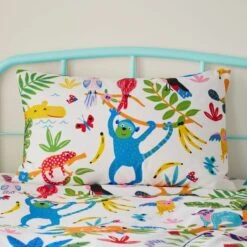 Bright Animals 100% Cotton Reversible Duvet Cover And Pillowcase Set -Home Luxe Studio 30937268 alt01