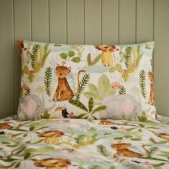 Jungle Friends 100% Cotton Reversible Duvet Cover And Pillowcase Set 21 Jungle Friends 100% Cotton Reversible Duvet Cover And Pillowcase Set -Home Luxe Studio 30937610 alt01