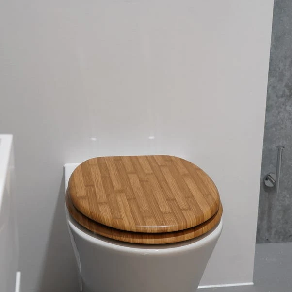 Bamboo Effect Toilet Seat 4 Bamboo Effect Toilet Seat - Image 2