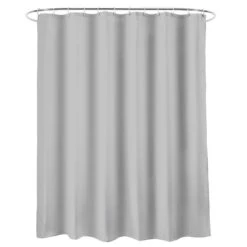 Silver Extra Long Shower Curtain