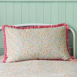 Ditsy Frill Reversible Duvet Cover And Pillowcase Set 23 Ditsy Frill Reversible Duvet Cover And Pillowcase Set -Home Luxe Studio 30937750 alt01
