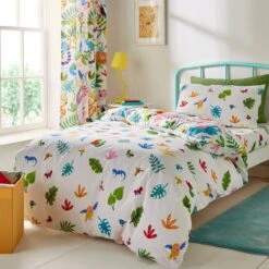 Bright Animals 100% Cotton Reversible Duvet Cover And Pillowcase Set -Home Luxe Studio 30937754 alt02
