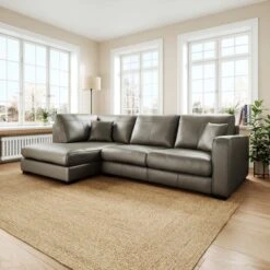 Carson Classic Leather Large Corner Chaise Sofa 40 Carson Classic Leather Large Corner Chaise Sofa -Home Luxe Studio 30938070