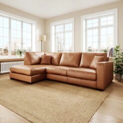 Carson Classic Leather Large Corner Chaise Sofa 31 Carson Classic Leather Large Corner Chaise Sofa -Home Luxe Studio 30938091