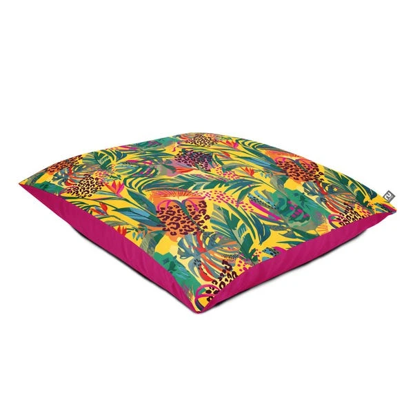 Rucomfy Abstract Tropics Printed Square Indoor Outdoor Floor Cushion 4 Rucomfy Abstract Tropics Printed Square Indoor Outdoor Floor Cushion - Image 2
