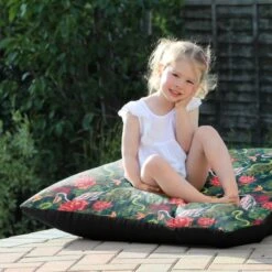 Rucomfy Tropical Pelican Printed Square Indoor Outdoor Floor Cushion 8 Rucomfy Tropical Pelican Printed Square Indoor Outdoor Floor Cushion -Home Luxe Studio 30938246 alt02