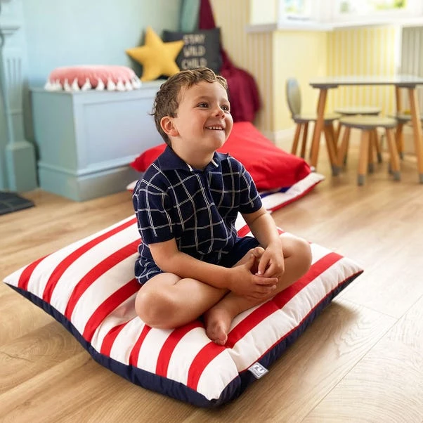 Rucomfy Nautical Stripe Indoor Outdoor Floor Cushion 9 Rucomfy Nautical Stripe Indoor Outdoor Floor Cushion - Image 7