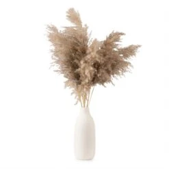 Pampas Grass In Ribbed Ceramic Vase 7 Pampas Grass In Ribbed Ceramic Vase -Home Luxe Studio 30938870 alt02