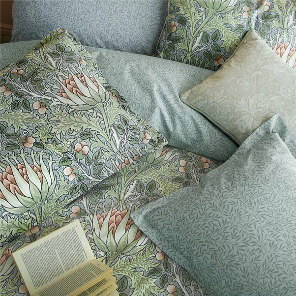 William Morris Artichoke 100% Cotton Duvet Cover And Pillowcase Set 6 William Morris Artichoke 100% Cotton Duvet Cover And Pillowcase Set - Image 4