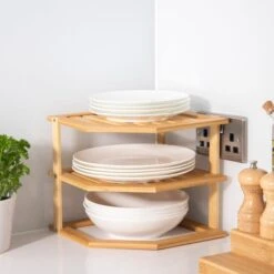 Tiered Corner Cupboard Organiser Shelf 12 Tiered Corner Cupboard Organiser Shelf -Home Luxe Studio 30942708 alt04