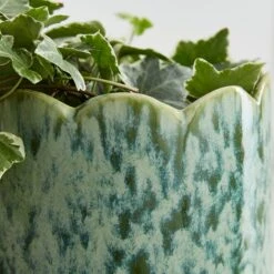 Scalloped Ceramic Plant Pot -Home Luxe Studio 30944939 alt01
