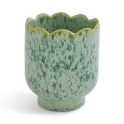 Scalloped Ceramic Plant Pot -Home Luxe Studio 30944939 alt02