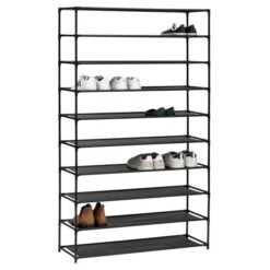 Fabric 10 Shelf Shoe Storage Organiser 11 Fabric 10 Shelf Shoe Storage Organiser -Home Luxe Studio 30944960 alt03