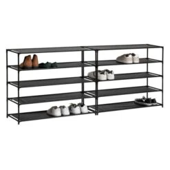 Fabric 10 Shelf Shoe Storage Organiser 12 Fabric 10 Shelf Shoe Storage Organiser -Home Luxe Studio 30944960 alt04