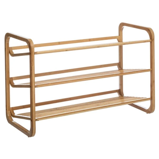 Designer Bamboo 9 Pair Shoe Storage Rack 3 Designer Bamboo 9 Pair Shoe Storage Rack