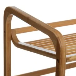 Designer Bamboo 9 Pair Shoe Storage Rack 9 Designer Bamboo 9 Pair Shoe Storage Rack -Home Luxe Studio 30944964 alt02