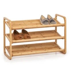 Designer Bamboo 9 Pair Shoe Storage Rack 10 Designer Bamboo 9 Pair Shoe Storage Rack -Home Luxe Studio 30944964 alt03