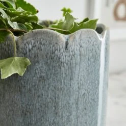 Scalloped Ceramic Plant Pot -Home Luxe Studio 30945014 alt01