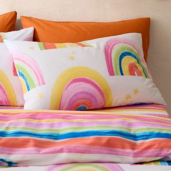 Watercolour Rainbow 100% Cotton Reversible Duvet Cover And Pillowcase Set 16 Watercolour Rainbow 100% Cotton Reversible Duvet Cover And Pillowcase Set - Image 14