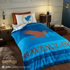 Harry Potter Ravenclaw Reversible Duvet Cover And Pillowcase Set -Home Luxe Studio 30945414