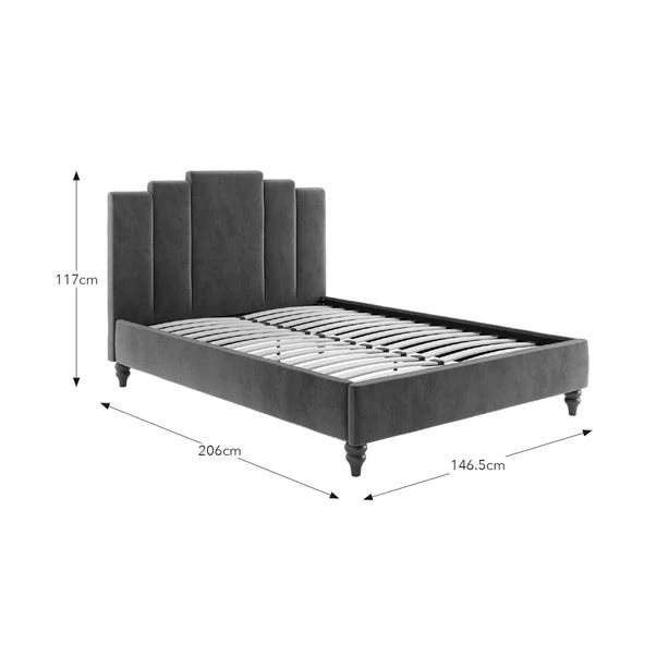 Rene Bed Frame, Velvet 20 Rene Bed Frame, Velvet - Image 18