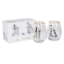 Alice In Wonderland Set Of 2 Tumblers 8 Alice In Wonderland Set Of 2 Tumblers -Home Luxe Studio 30948655 alt03