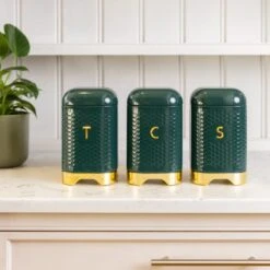 Set Of 3 KitchenCraft Lovello Tea, Coffee And Sugar Canisters -Home Luxe Studio 30948711 alt04