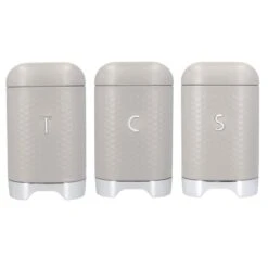 Set Of 3 KitchenCraft Lovello Tea, Coffee And Sugar Canisters -Home Luxe Studio 30948738 alt02