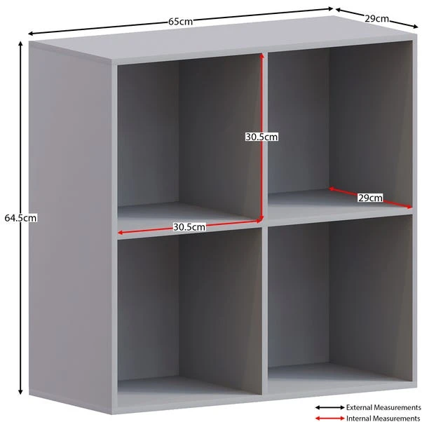 Vida Designs Durham 2x2 Cube Storage Unit 4 Vida Designs Durham 2x2 Cube Storage Unit - Image 2