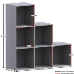 Vida Designs Durham 6 Cube Staircase Storage Unit -Home Luxe Studio 30949056 alt01
