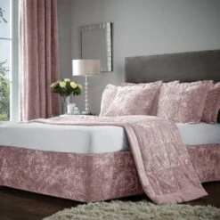 Catherine Lansfield Crushed Velvet Divan Base Bed Wrap 40 Catherine Lansfield Crushed Velvet Divan Base Bed Wrap -Home Luxe Studio 30956806