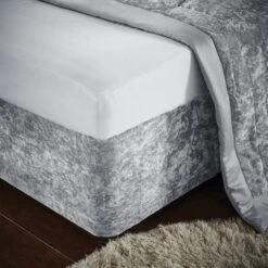 Catherine Lansfield Crushed Velvet Divan Base Bed Wrap 35 Catherine Lansfield Crushed Velvet Divan Base Bed Wrap -Home Luxe Studio 30956817 alt01