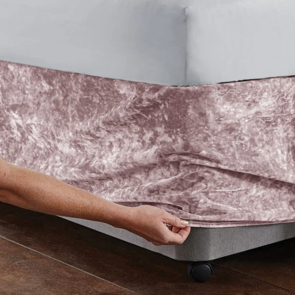 Catherine Lansfield Crushed Velvet Divan Base Bed Wrap 7 Catherine Lansfield Crushed Velvet Divan Base Bed Wrap - Image 5