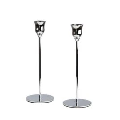 Set Of 2 Silver Candlestick Holders 7 Set Of 2 Silver Candlestick Holders -Home Luxe Studio 30958146 alt02