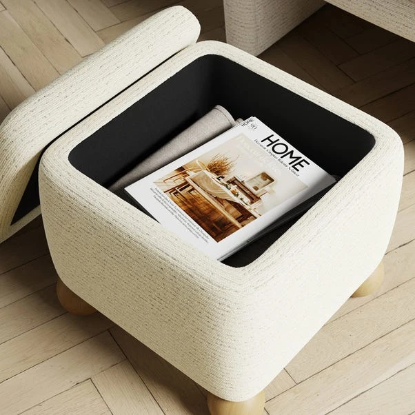 Nylah Boucle Fleck Storage Footstool 5 Nylah Boucle Fleck Storage Footstool - Image 3