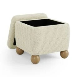 Nylah Boucle Fleck Storage Footstool 17 Nylah Boucle Fleck Storage Footstool -Home Luxe Studio 30958372 alt06