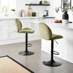 Jayde Adjustable Bar Stool, Velvet 35 Jayde Adjustable Bar Stool, Velvet -Home Luxe Studio 30958646 alt01