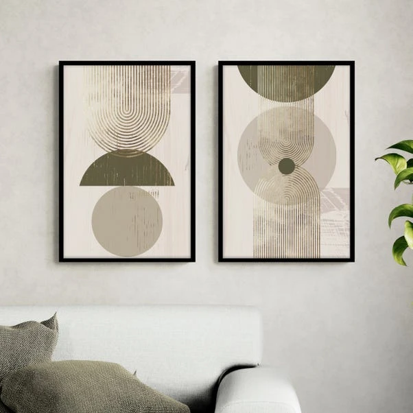 Set Of 2 Mid Century Design Framed Prints 3 Set Of 2 Mid Century Design Framed Prints