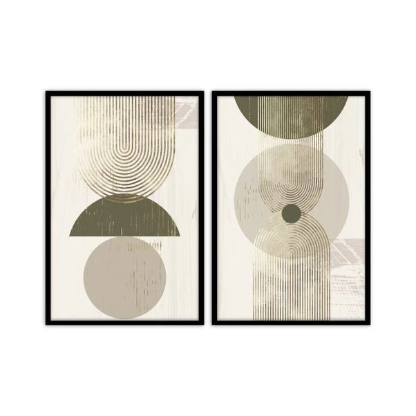 Set Of 2 Mid Century Design Framed Prints 4 Set Of 2 Mid Century Design Framed Prints - Image 2