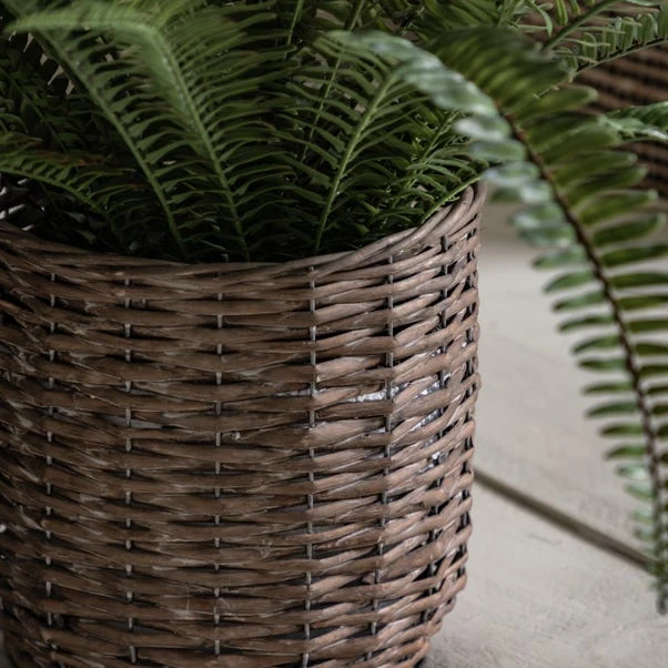 Artificial Fern In Wicker Plant Pot 4 Artificial Fern In Wicker Plant Pot - Image 2