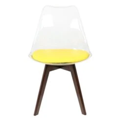 Fusion Living Soho Clear Plastic Dining Chair With Squared Legs 39 Fusion Living Soho Clear Plastic Dining Chair With Squared Legs -Home Luxe Studio 30960380 alt02