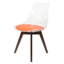 Fusion Living Soho Clear Plastic Dining Chair With Squared Legs 31 Fusion Living Soho Clear Plastic Dining Chair With Squared Legs -Home Luxe Studio 30960381 alt01