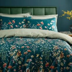 Watercoloured Floral Duvet Cover & Pillowcase Set 40 Watercoloured Floral Duvet Cover & Pillowcase Set -Home Luxe Studio 30960888 alt02