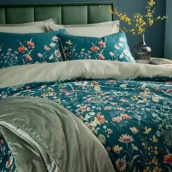 Watercoloured Floral Duvet Cover & Pillowcase Set 25 Watercoloured Floral Duvet Cover & Pillowcase Set -Home Luxe Studio 30961015 alt03