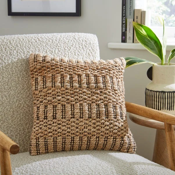 Chunky Jute Natural Square Cushion 3 Chunky Jute Natural Square Cushion