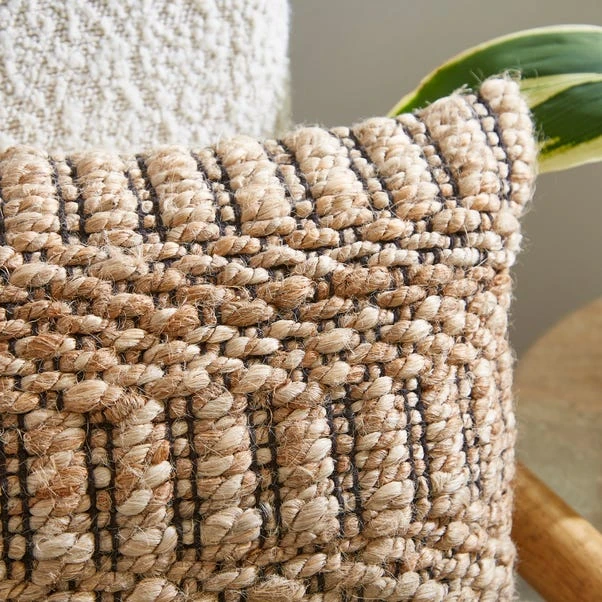 Chunky Jute Natural Square Cushion 4 Chunky Jute Natural Square Cushion - Image 2