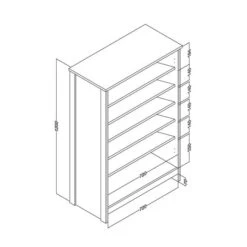 Lancaster Tall Shoe Cabinet 24 Lancaster Tall Shoe Cabinet -Home Luxe Studio 30961340 alt07