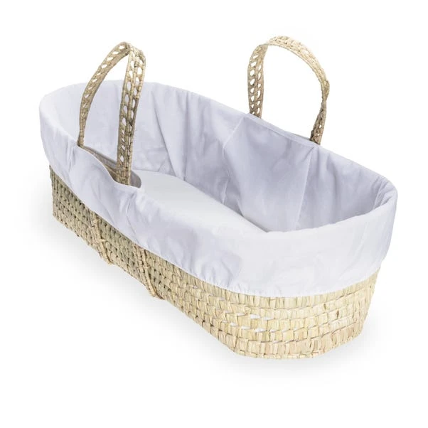 Clair De Lune White Scandi Moses Basket With Folding Stand 4 Clair De Lune White Scandi Moses Basket With Folding Stand - Image 2